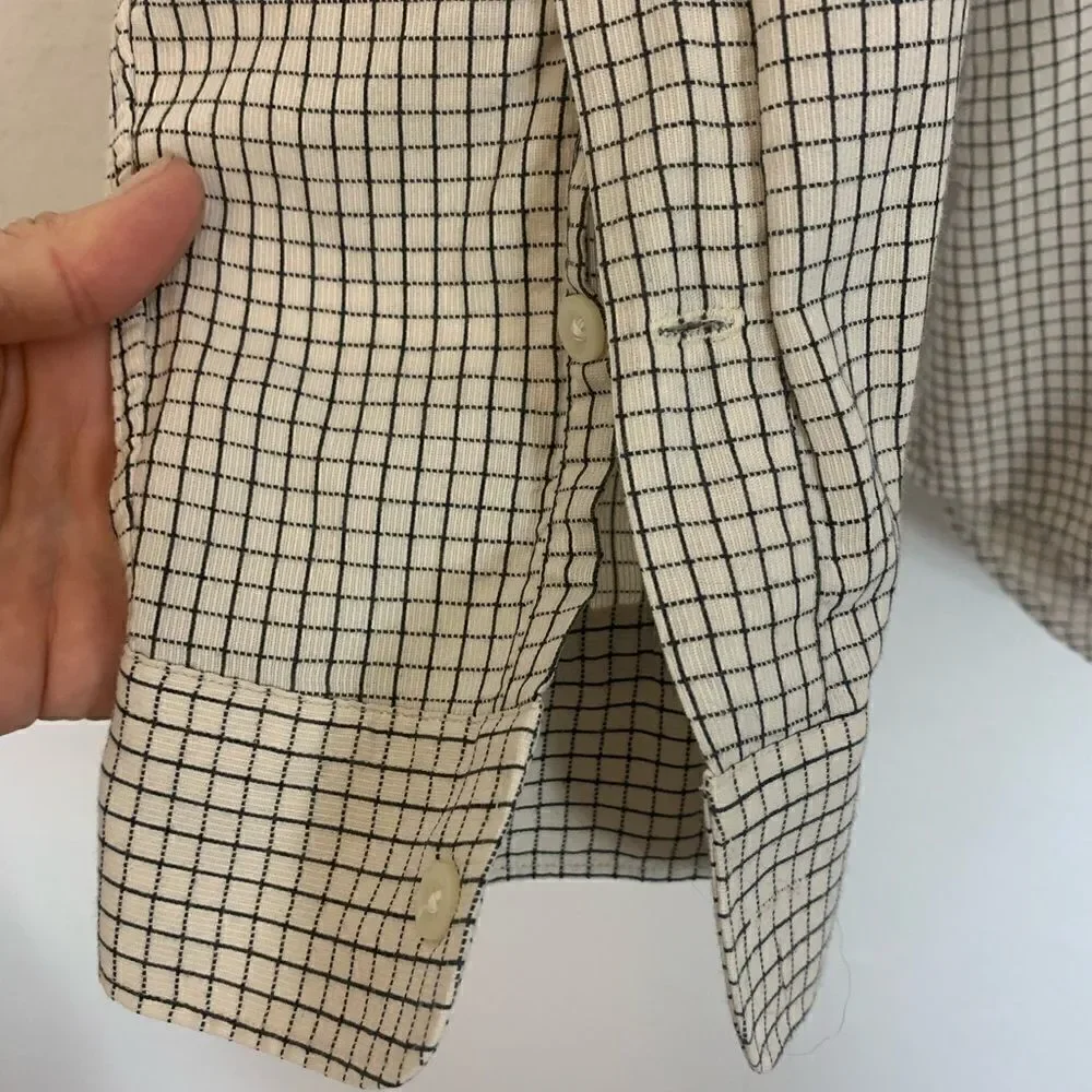 Polo Ralph Lauren Cream w/ Blue check Marlowe Button down Shirt